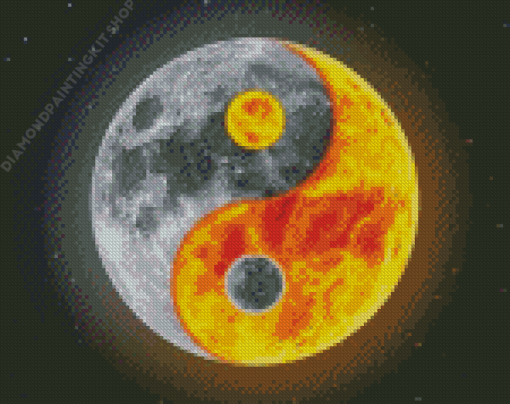 Aesthetic Moon And Sun Diamond Painting