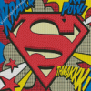 Superman Symbol Pop Art Diamond Painting