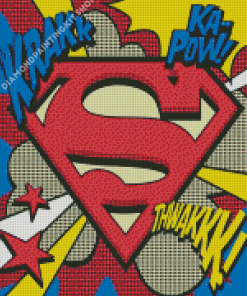 Superman Symbol Pop Art Diamond Painting