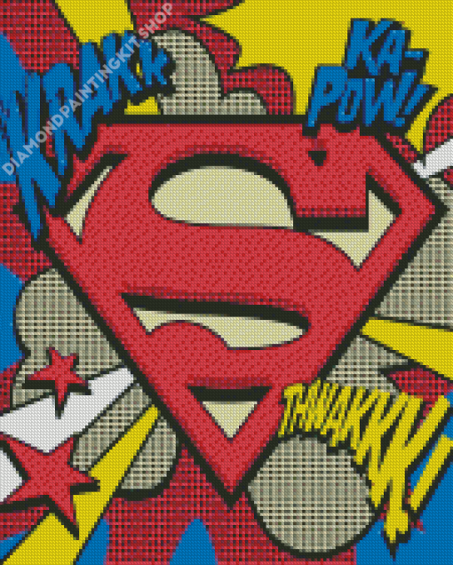 Superman Symbol Pop Art Diamond Painting