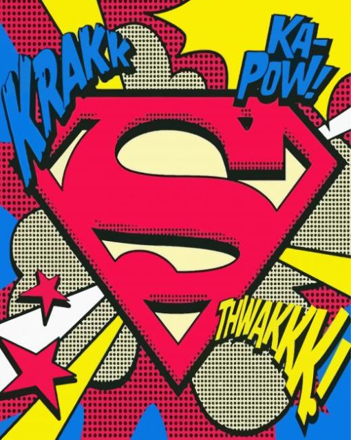 Superman Symbol Pop Art Diamond Painting