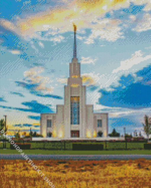 Aesthetic Twin Falls Idaho Temple Diamond Painting