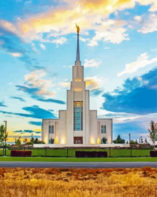 Aesthetic Twin Falls Idaho Temple Diamond Painting