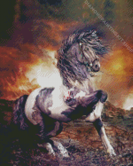 Aesthetic War Horse Diamond Painting