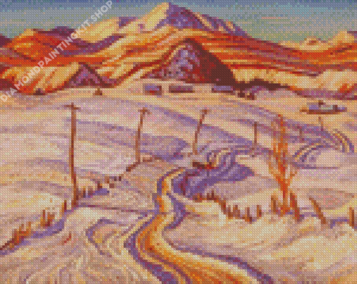 Aesthetic Winter Morning Charlevoix County A Y Jackson Diamond Painting