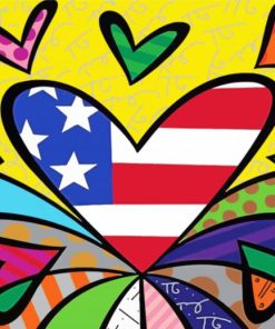 Aesthetic Britto Hearts Diamond Painting