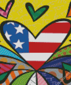 Aesthetic Britto Hearts Diamond Painting