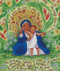 Aesthetic Our Lady Of The Lilies Diamond Painting