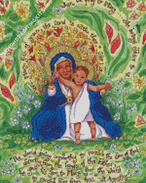 Aesthetic Our Lady Of The Lilies Diamond Painting