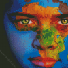 African Face Map Diamond Painting