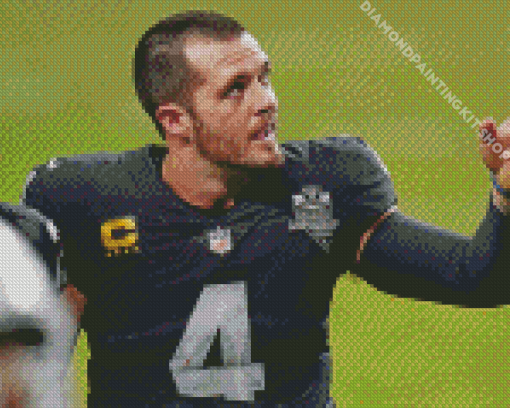 American Football Quarterback Derek Carr Diamond Painting