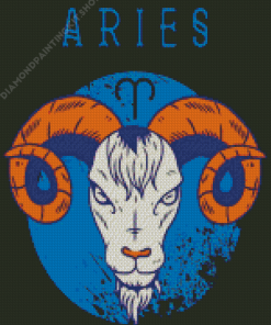 Aries Zodiac Sign Diamond Painting