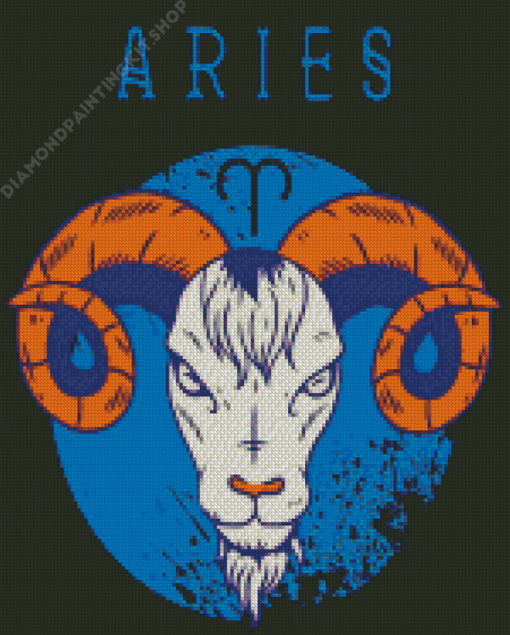 Aries Zodiac Sign Diamond Painting