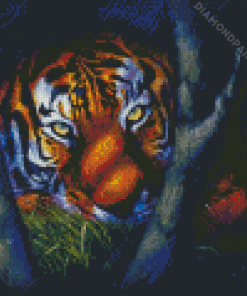 Beautiful Tiger Eyes Diamond Painting