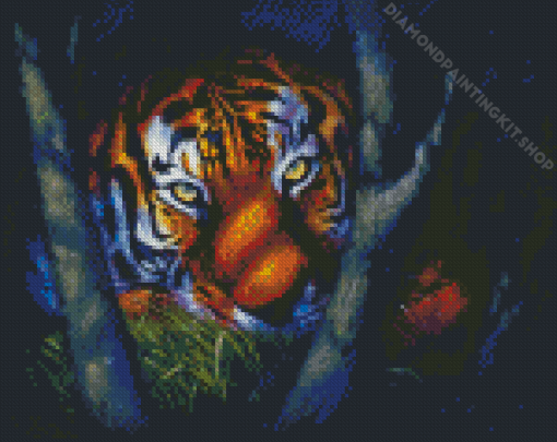 Beautiful Tiger Eyes Diamond Painting