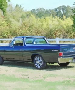 Black Chevrolet El Camino Diamond Painting