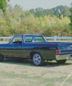 Black Chevrolet El Camino Diamond Painting