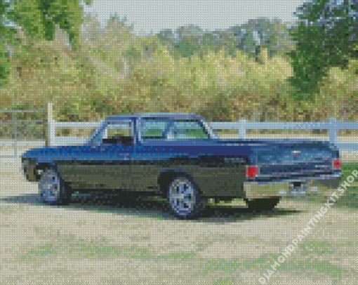 Black Chevrolet El Camino Diamond Painting