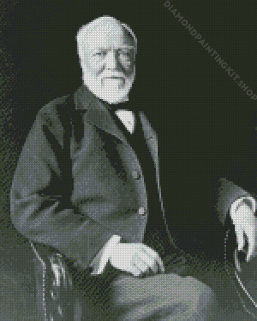 Black And White Andrew Carnegie Diamond Painting