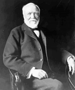 Black And White Andrew Carnegie Diamond Painting