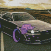 Black Nissan Skyline Car Diamond Painting