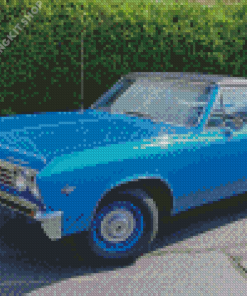 Blue Chevrolet El Camino Diamond Painting