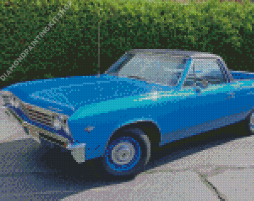 Blue Chevrolet El Camino Diamond Painting