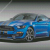 Blue Mustang Ford Car Diamond Painting