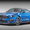 Blue Mustang Ford Car Diamond Painting