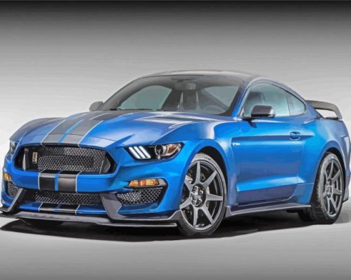 Blue Mustang Ford Car Diamond Painting