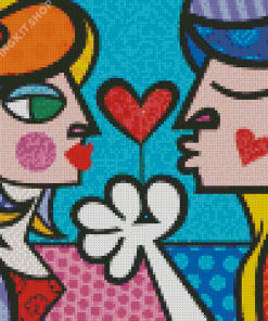 Britto Hearts Couple Diamond Painting