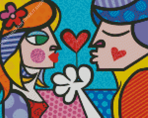 Britto Hearts Couple Diamond Painting