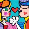 Britto Hearts Couple Diamond Painting