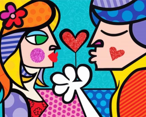 Britto Hearts Couple Diamond Painting