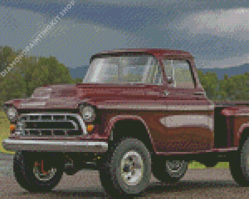 Brown Classic Chevy Diamond Painting