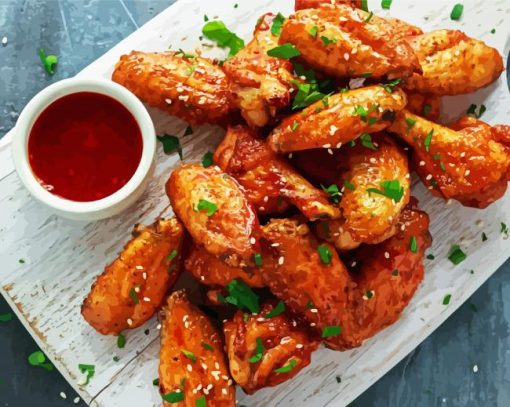 Chicken Wings With Sauce Diamond Painting