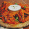 Chicken Wings With White Sauce Diamond Painting