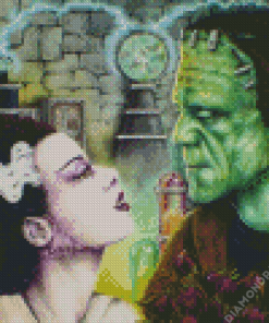 Cool Frankenstein And The Bride Diamond Painting