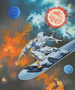 Cool Silver Surfer Diamond Painting