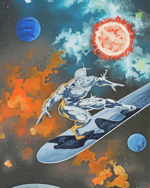 Cool Silver Surfer Diamond Painting