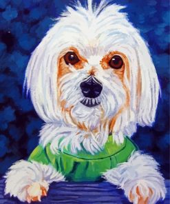 Cute Maltese Dog Diamond Painting