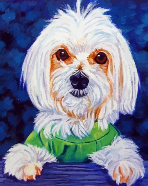 Cute Maltese Dog Diamond Painting