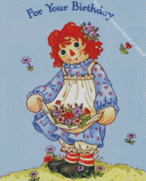 Cute Raggedy Ann Diamond Painting