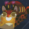 Cute Cat Bus Diamond Painting