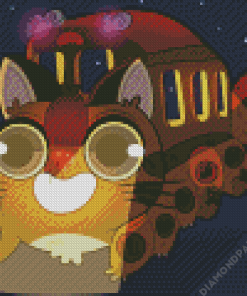 Cute Cat Bus Diamond Painting