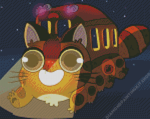 Cute Cat Bus Diamond Painting