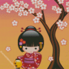 Cute Japanese Doll Diamond Painting