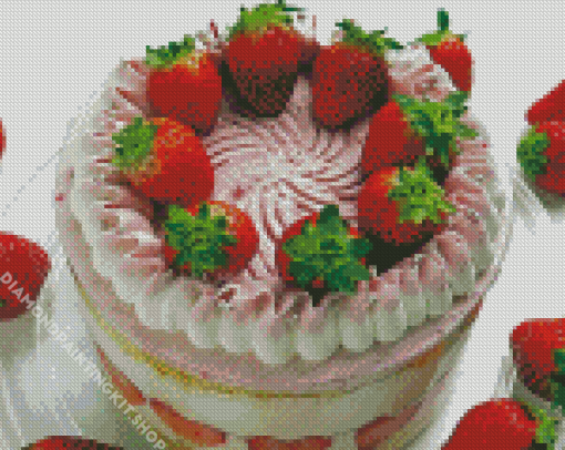 Dessert Strawberry Shortcake Diamond Painting