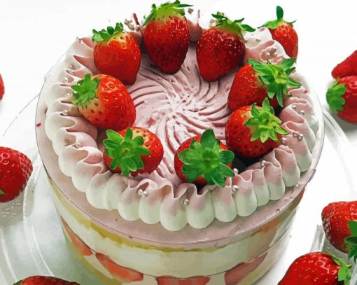 Dessert Strawberry Shortcake Diamond Painting