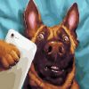 Dog Animal Selfie Diamond Painting